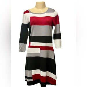 Carol Rose Color Block Asymmetrical Dress